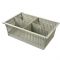 8in MedStor Max Plastic Bin Tray w/ 1 Short & 1 Long Divider