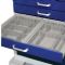 3in Gray Plastic Tray w/ Adjustable Dividers