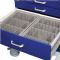 5in Gray Plastic Tray w/ Adjustable Dividers