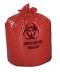 Red Liners Biohazard Low Density Bags 17 in. x 17 in. 1.5 mil 4 Gallon