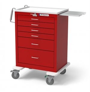 6 Drawer Tall Steel Emergency Cart