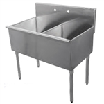 Two Compartment Stainless Steel Sinks 