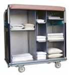 Aluminum Multi-Shelf Linen Carts